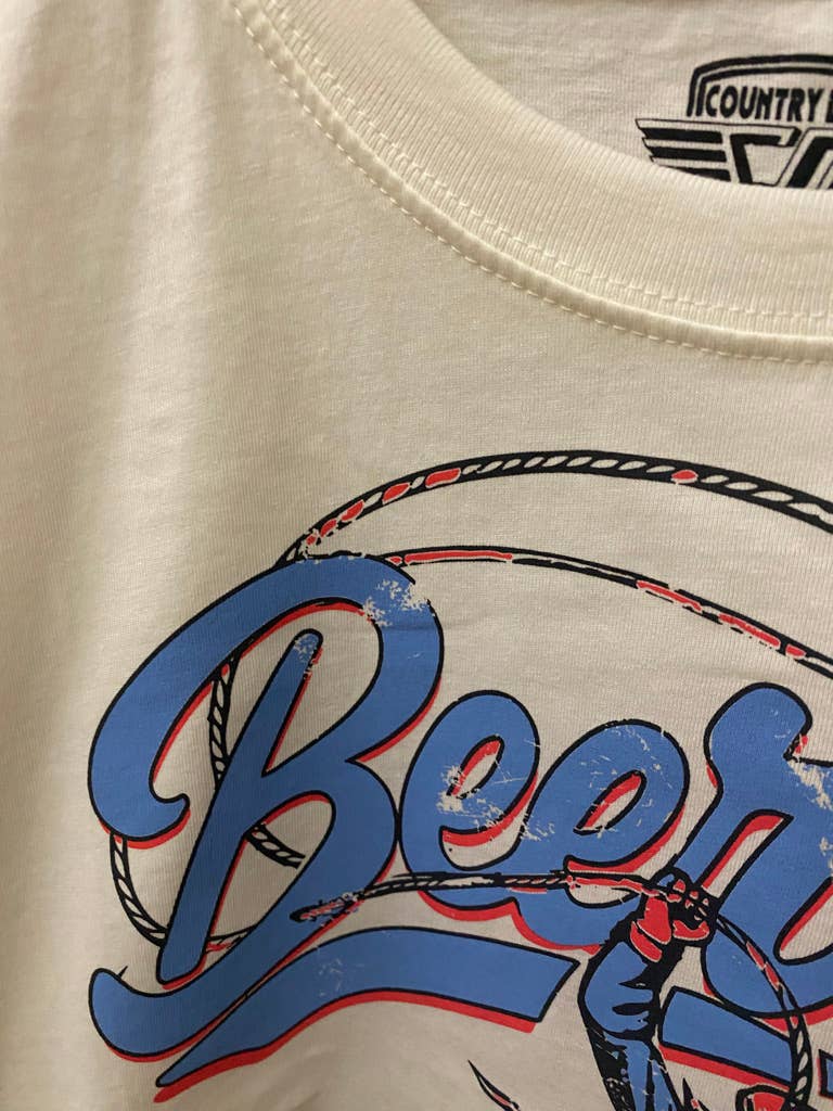 Beer Me Rodeo relaxed Crop T-shirt