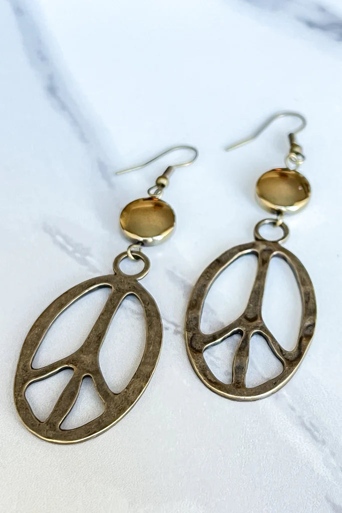 Chandler Peach Gunmetal Earrings