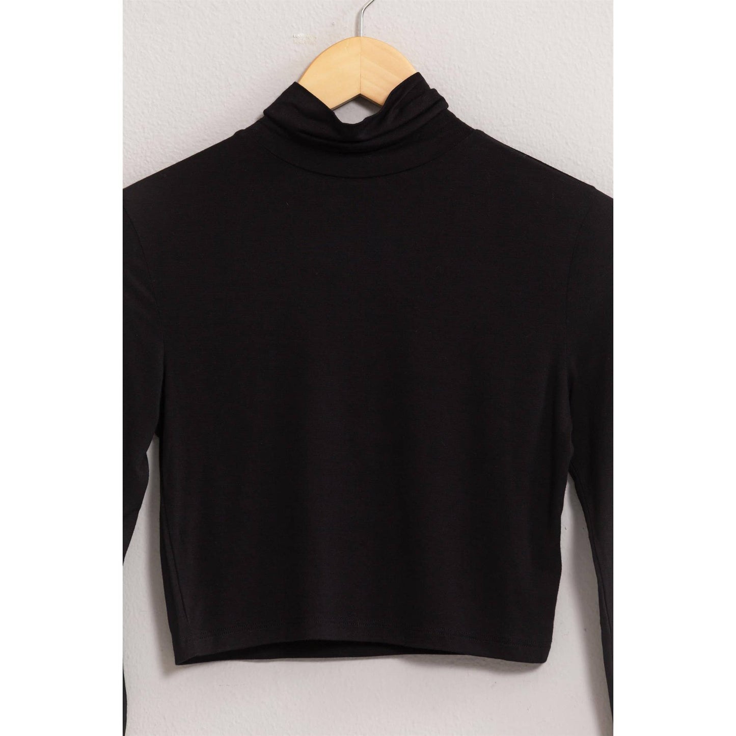 Long Sleeve Turtleneck Crop Top