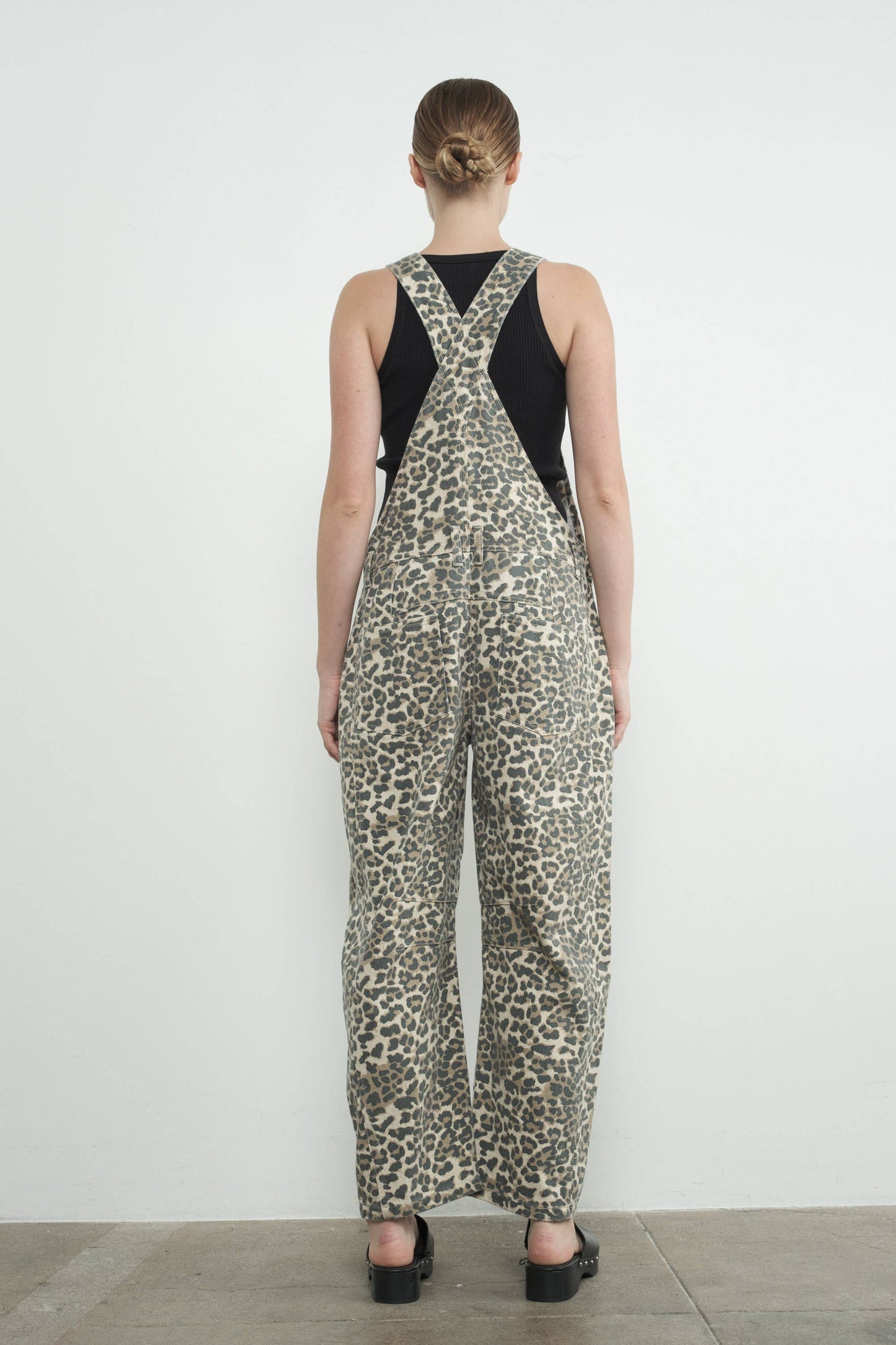 Relaxed Fit Leopard Overalls