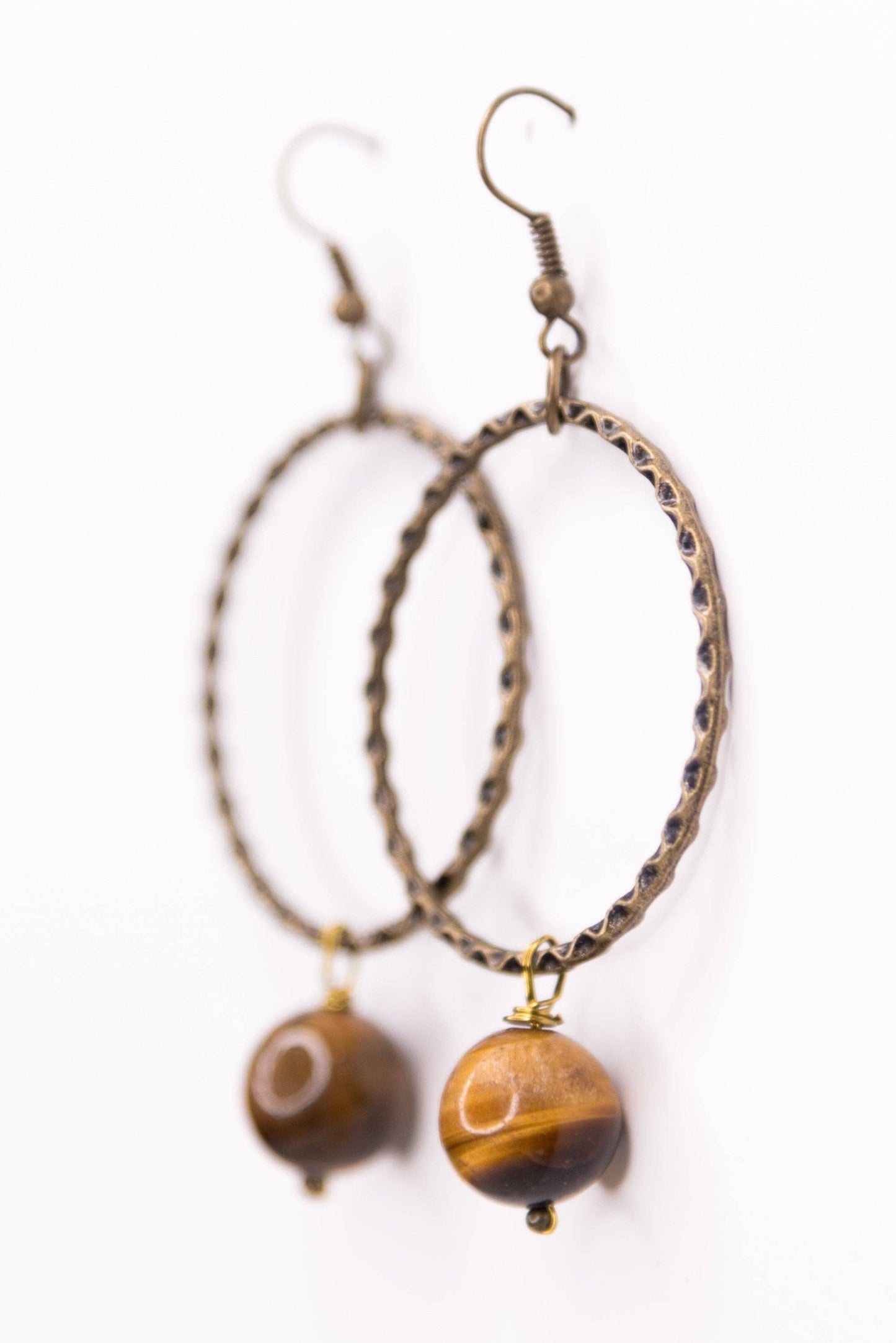 Olivia Earrings in Tiger's Eye