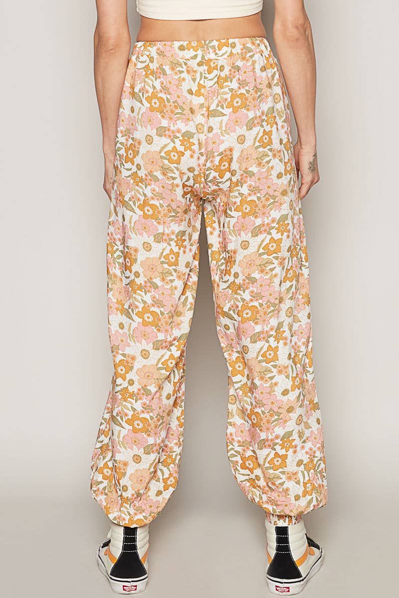 Floral Printed Woven Joggers