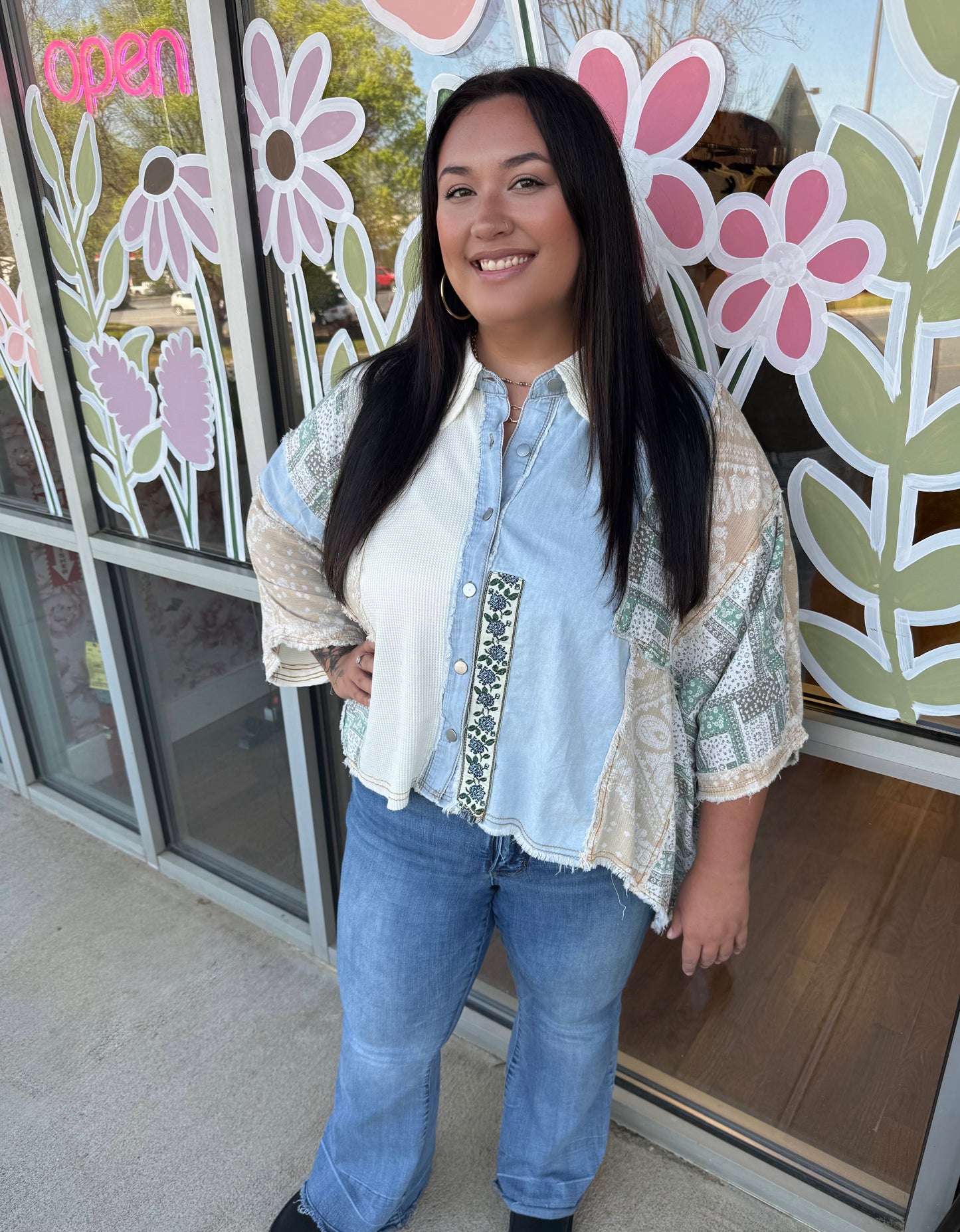 Light Denim Multi Top