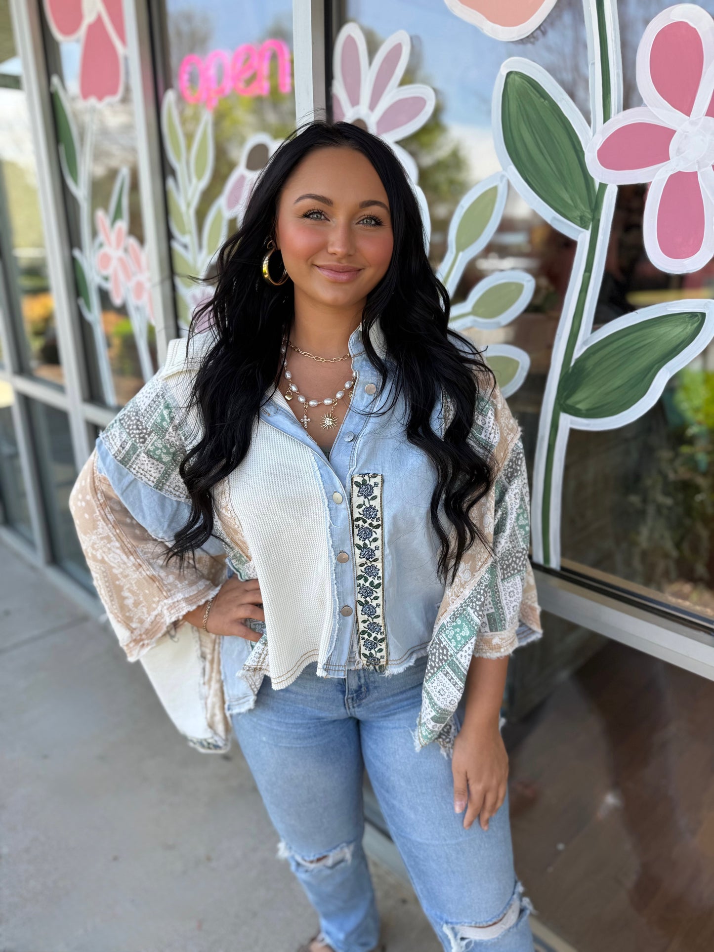 Light Denim Multi Top