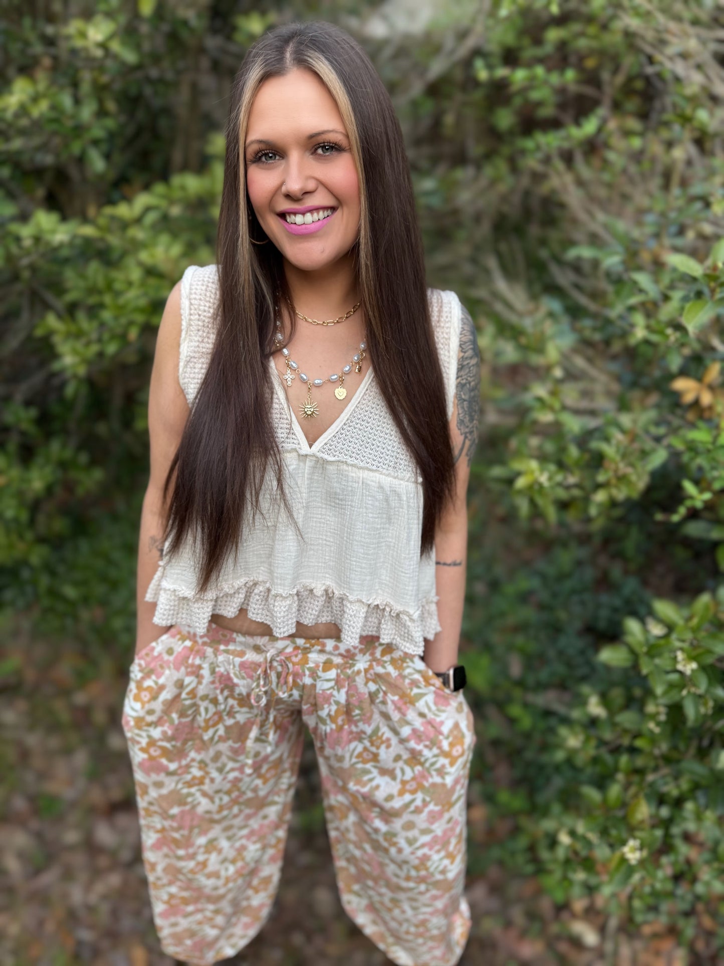 Floral Printed Woven Joggers