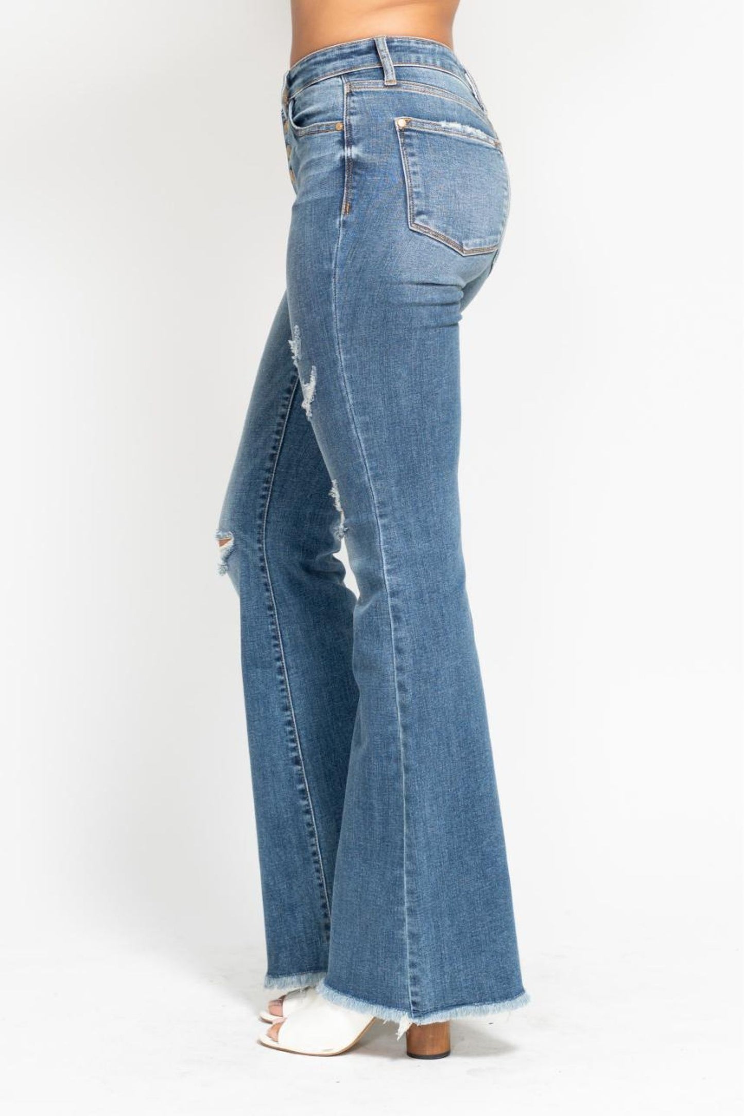 Judy Blue Button Fly Flare