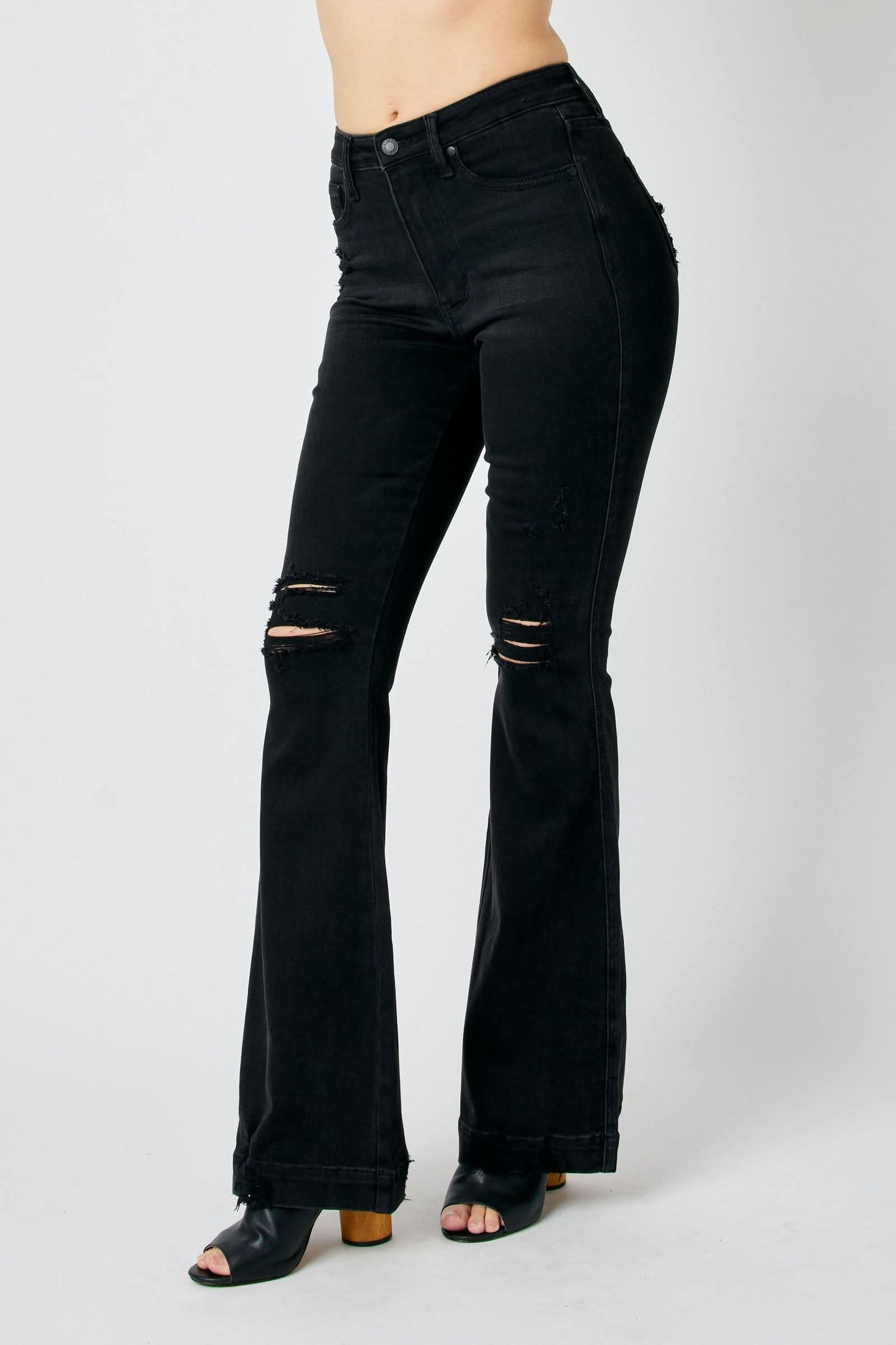 Black Tummy Control JB Flares