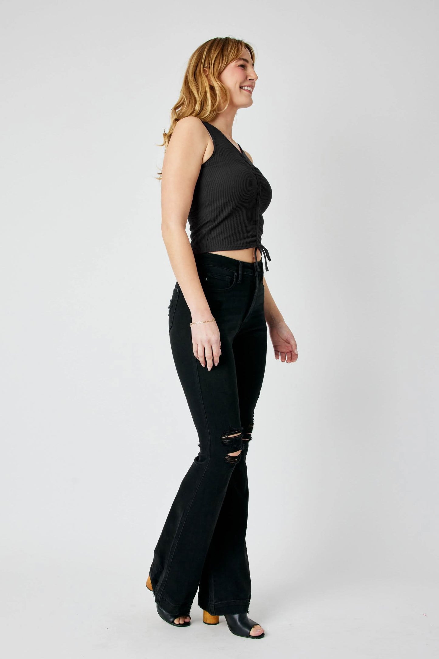 Black Tummy Control JB Flares
