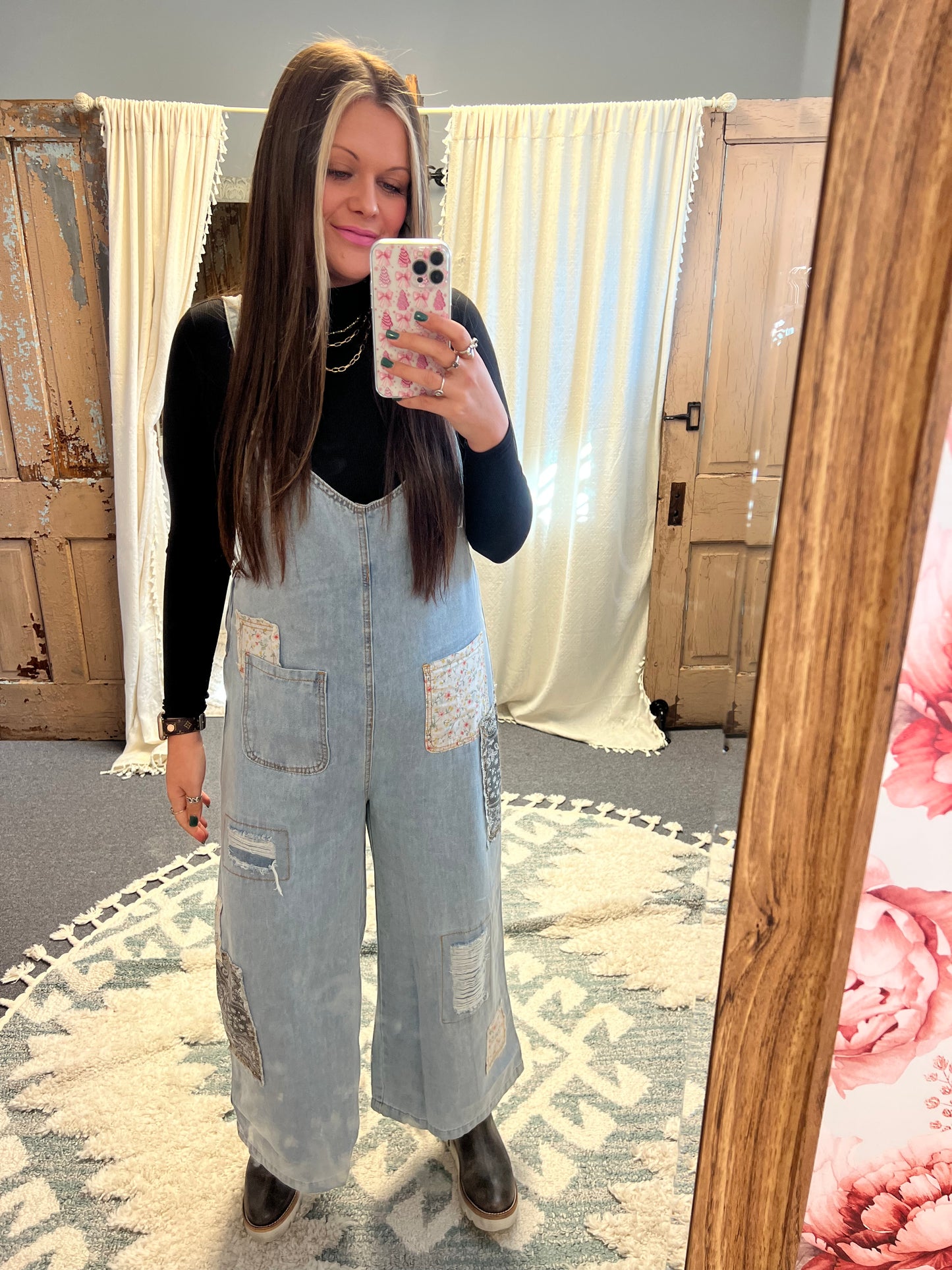 Jean Patchwork Romper