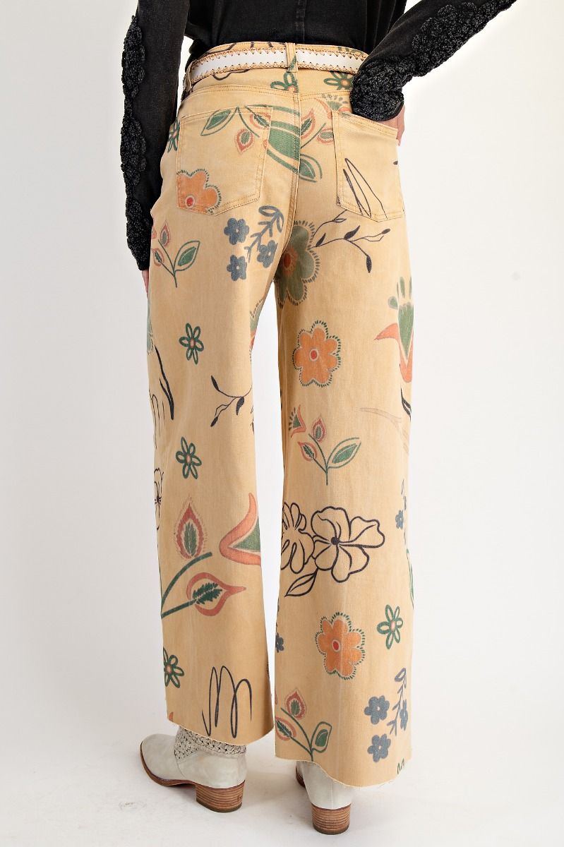 Honey Mustard Wide Leg Pants