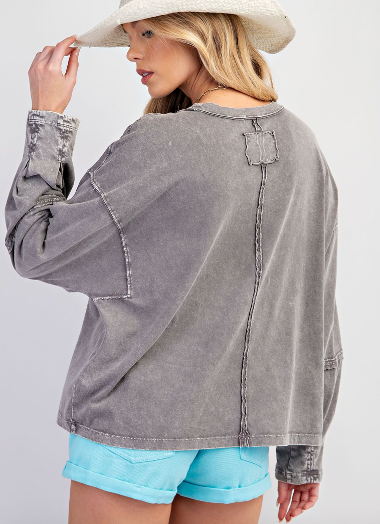 Cotton Jersey Mineral Wash Top