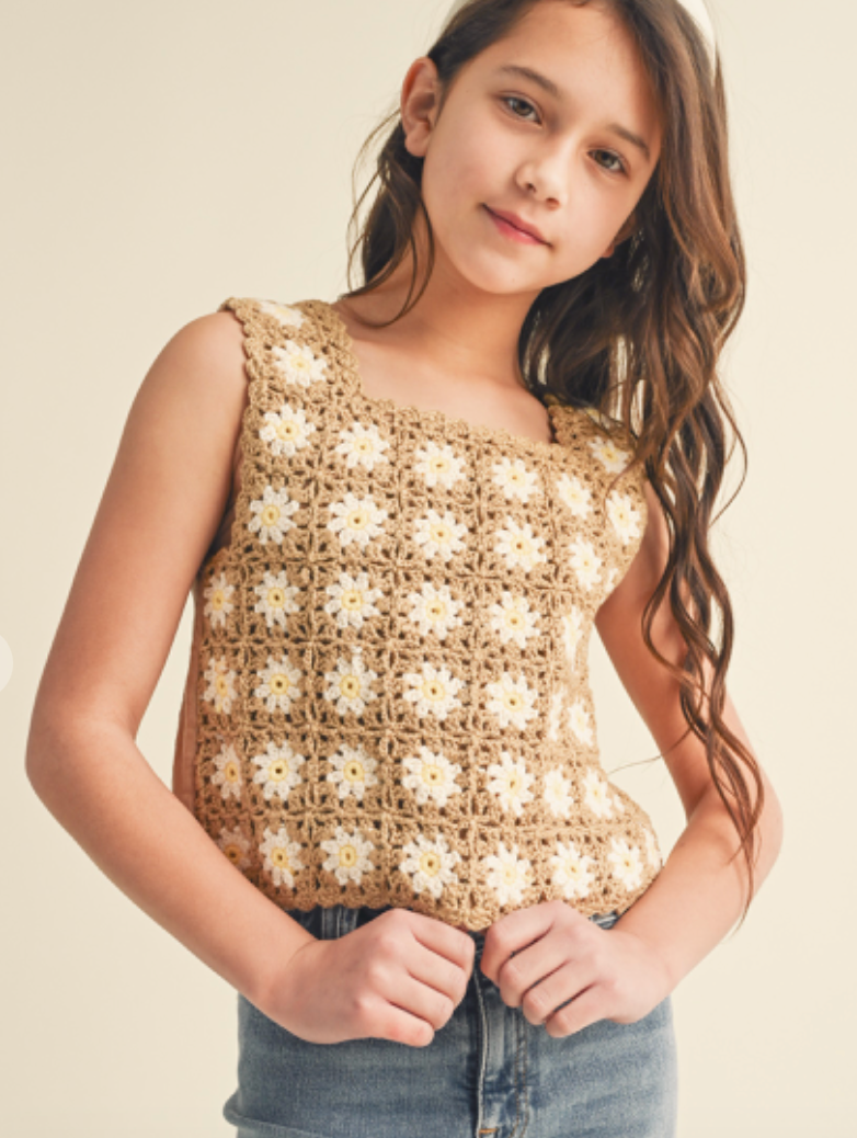 Crochet top for girl sales