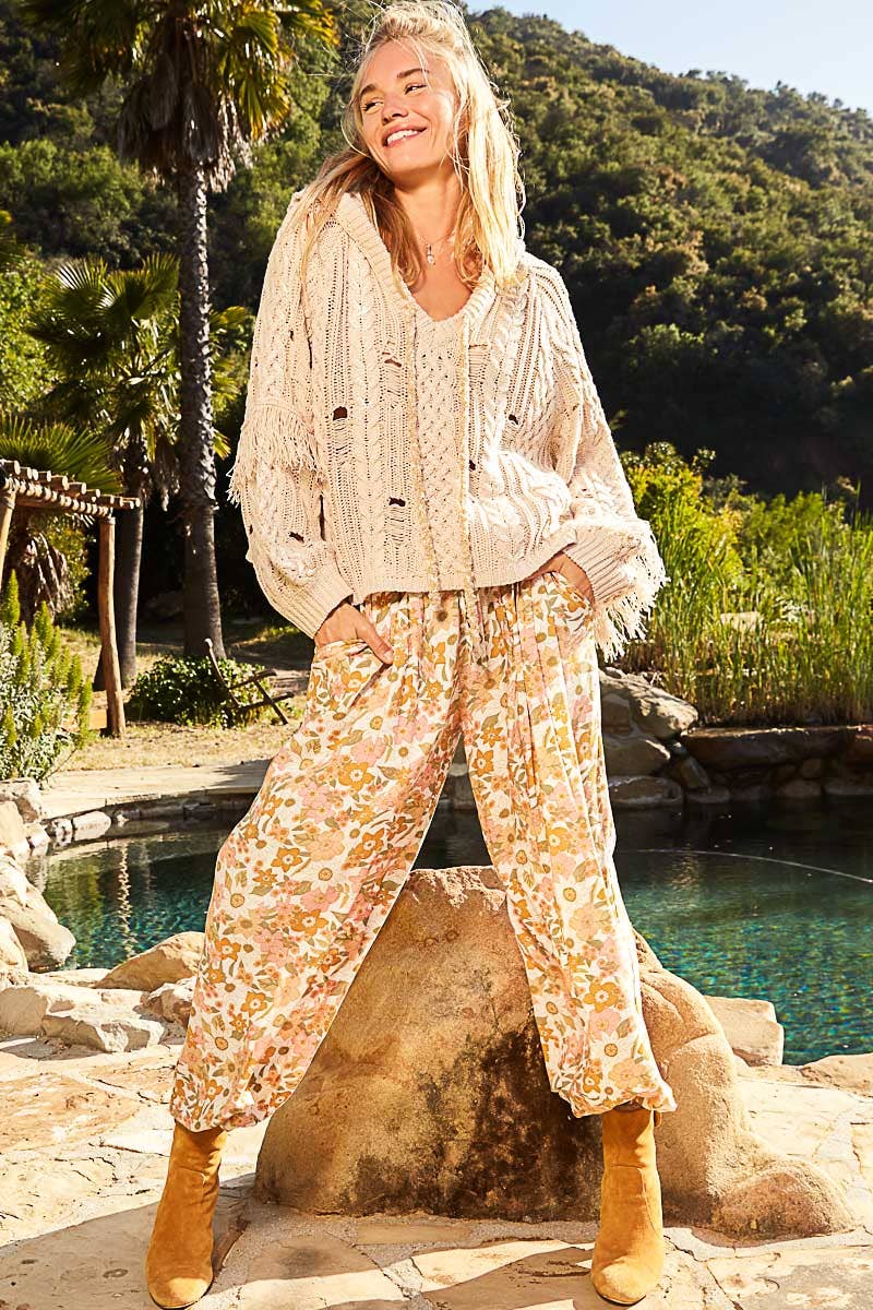 Floral Printed Woven Joggers