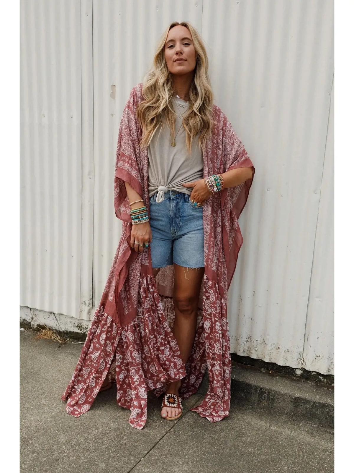 Paisley Drape Kimono