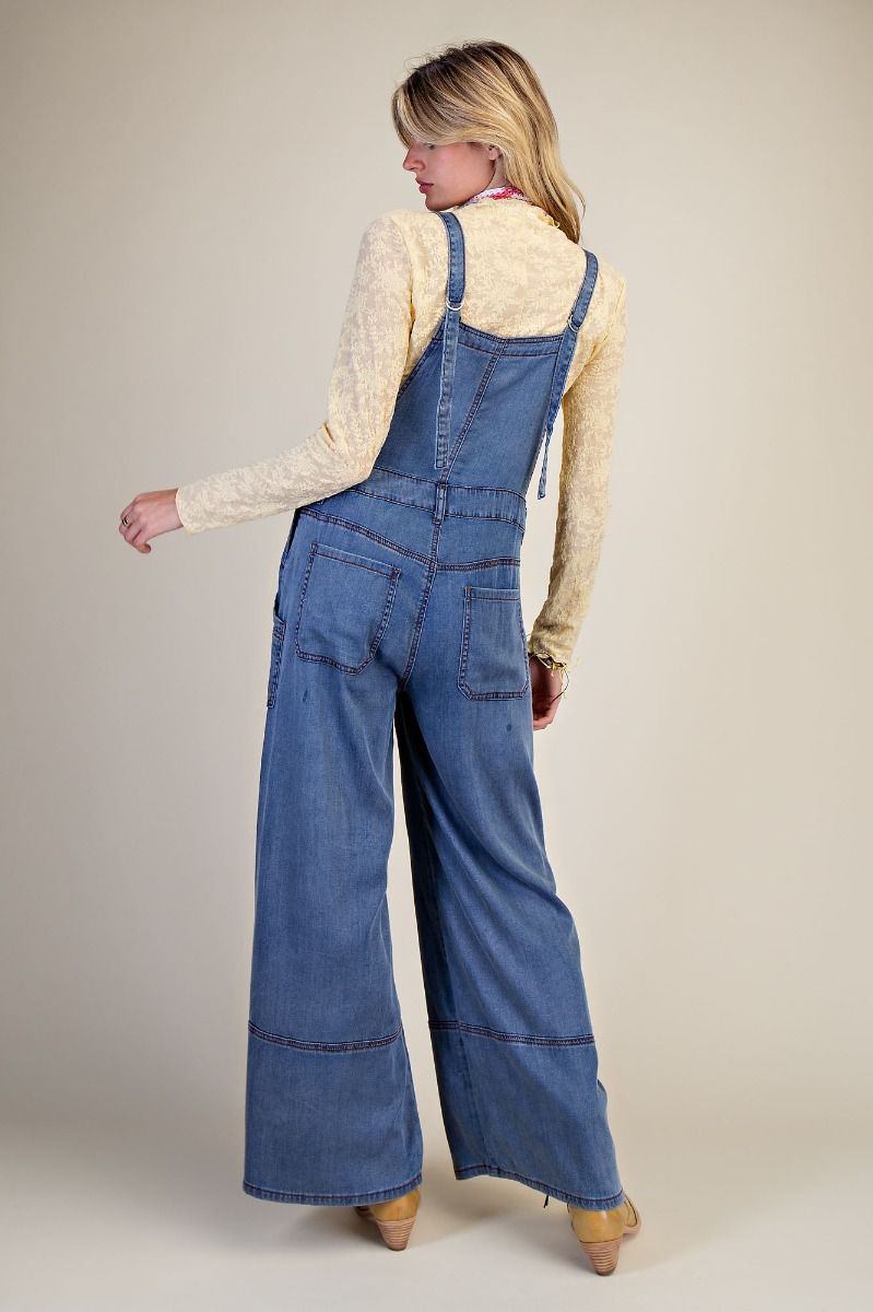 Washed Denim Jumpsuit