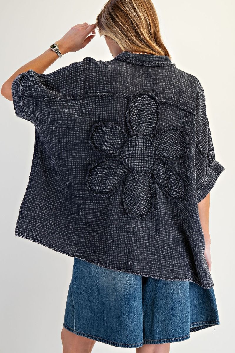 Flower Patch Mineral Wash Gauze Top
