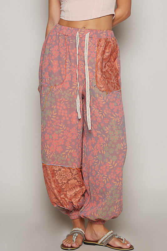 Lavender Floral Joggers