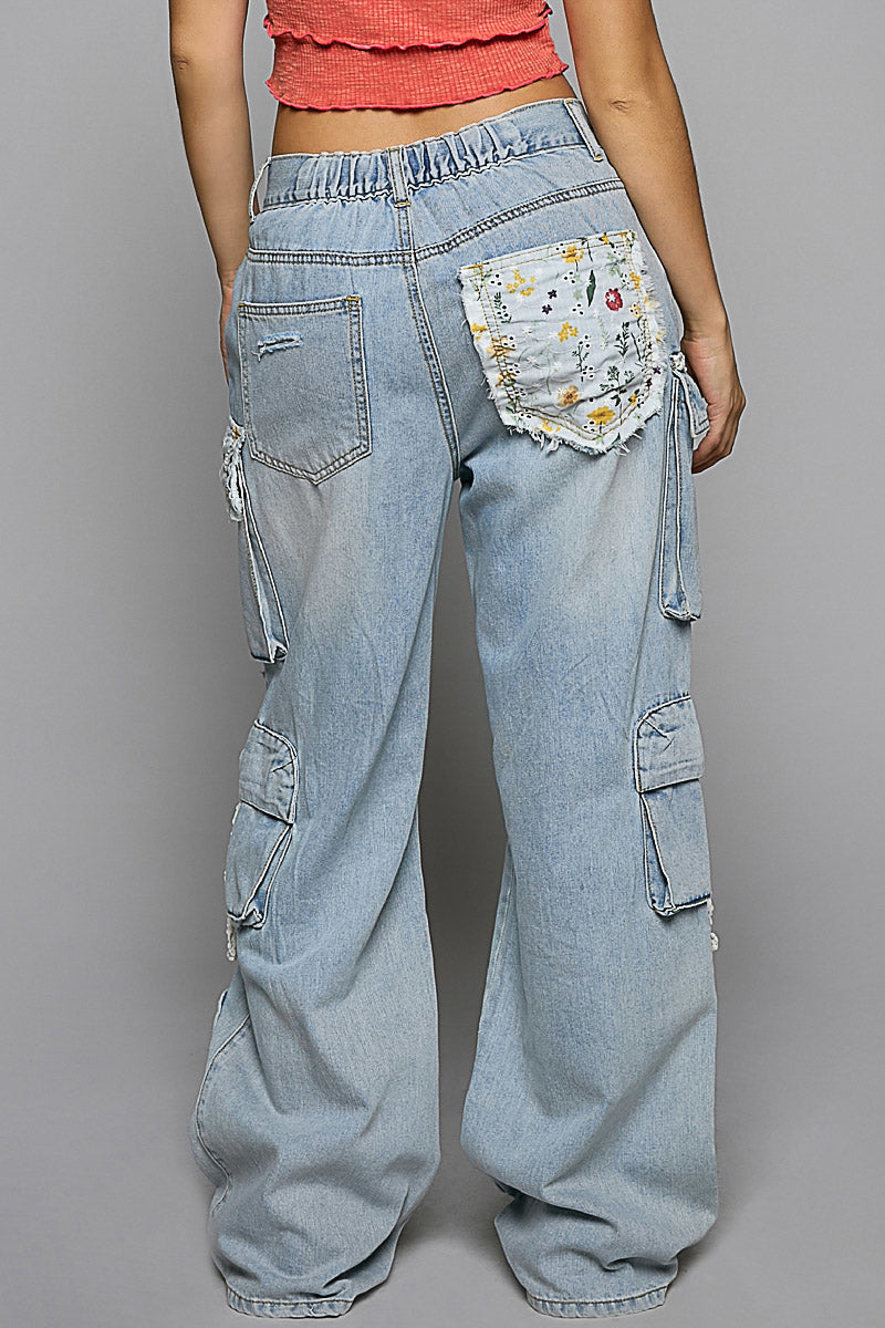 90’s Floral Pocket Cargos