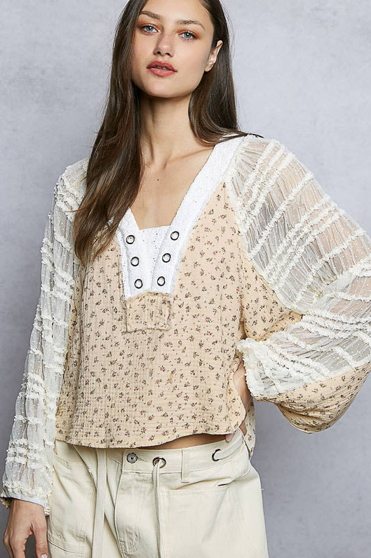 Lace Long Sleeve Top