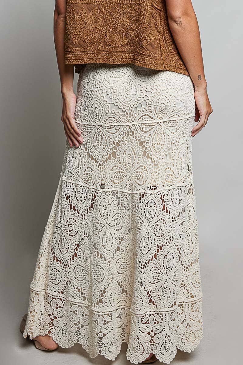 Crochet various knit patterns skirt