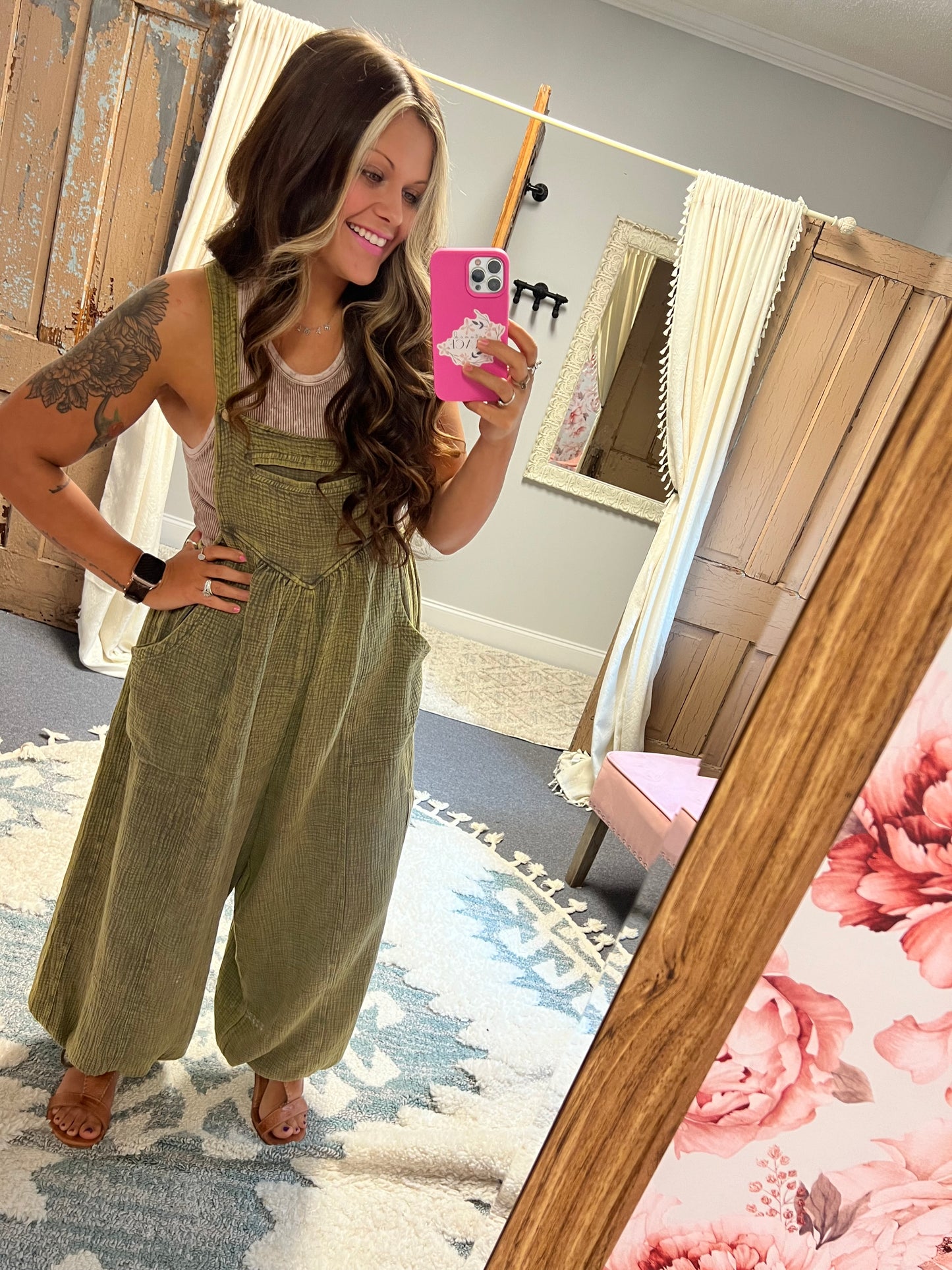 Mineral Wash Jogger Jumpsuit