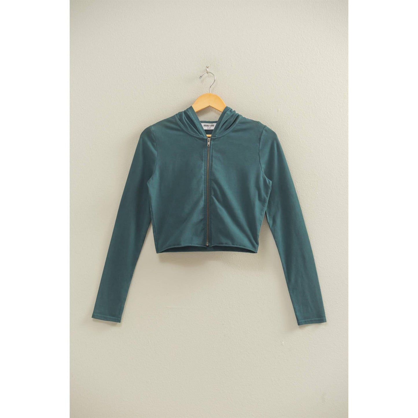Zip Up Cropped Hoodie