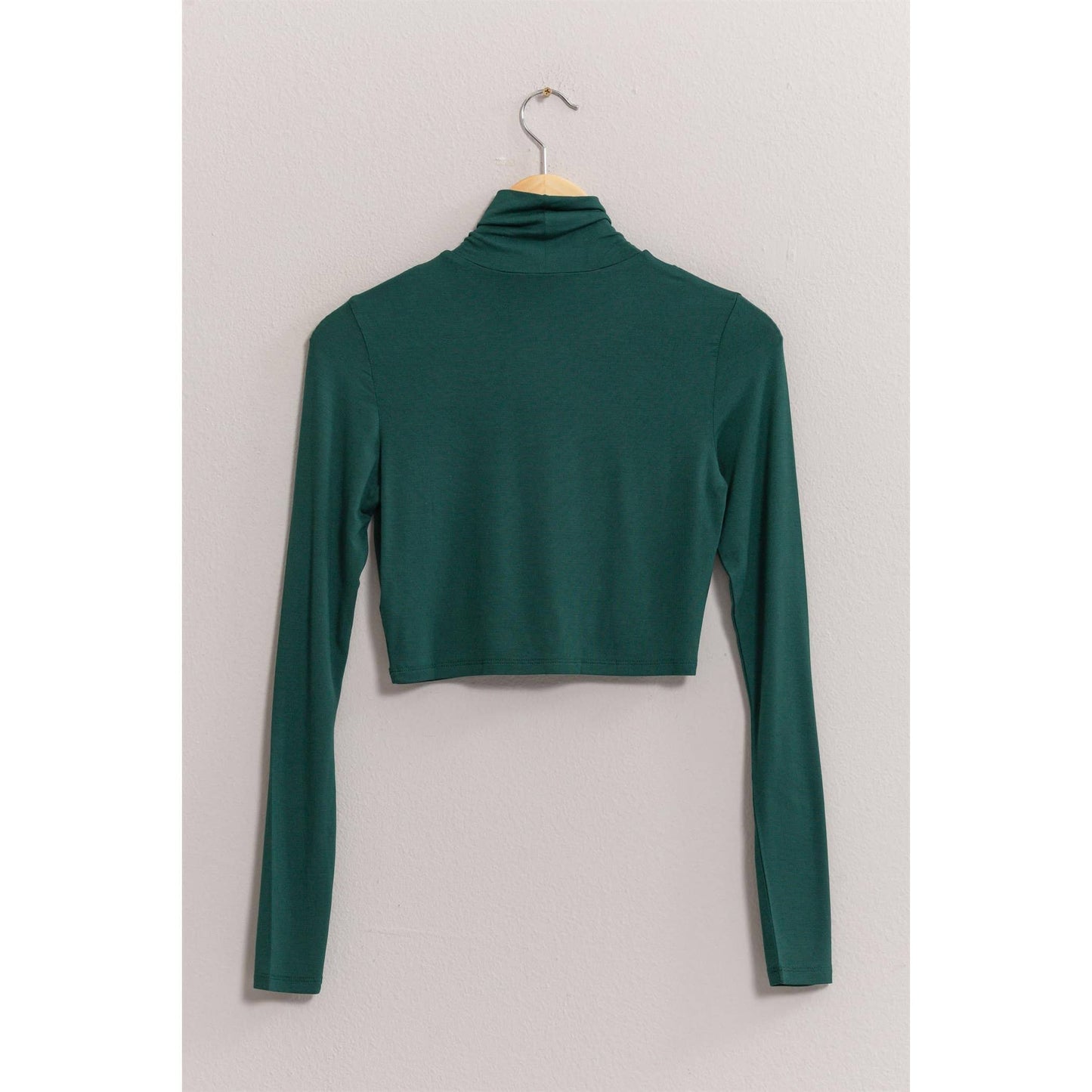 Long Sleeve Turtleneck Crop Top