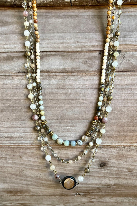 Justina Necklace In Imperial Jasper