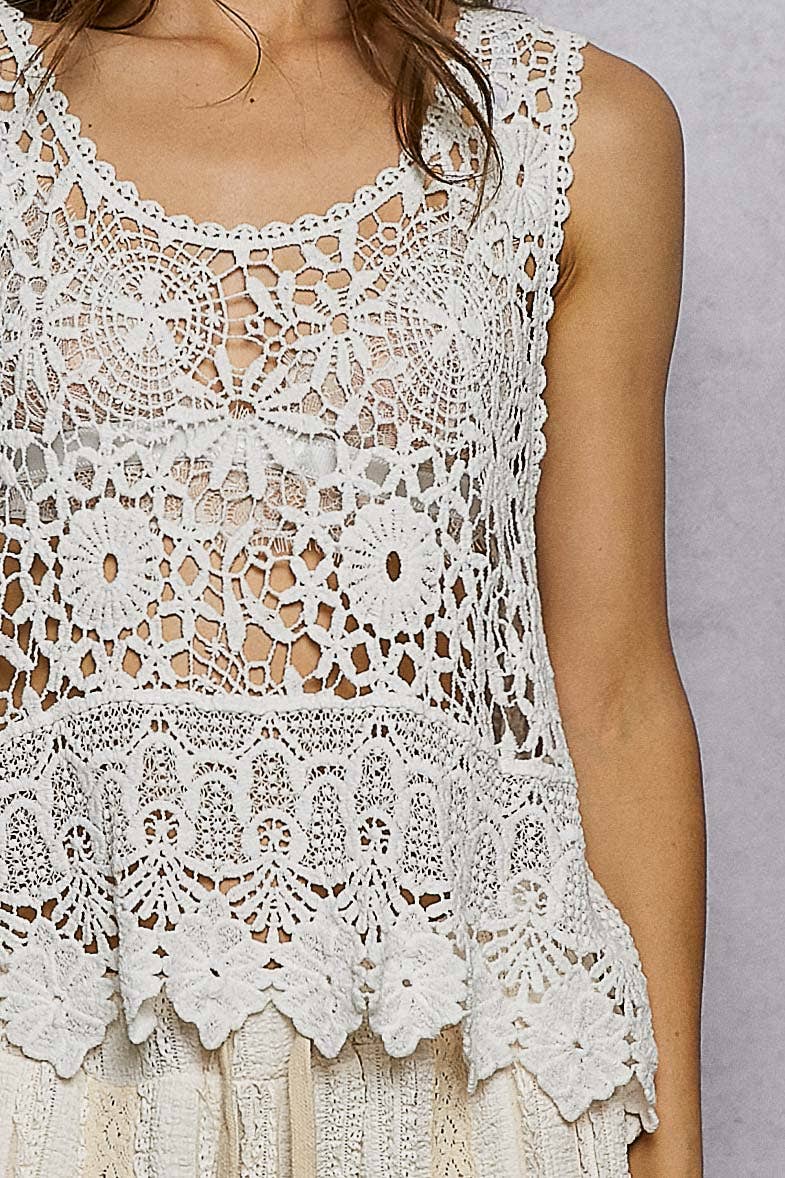 Sleeveless Crochet Top