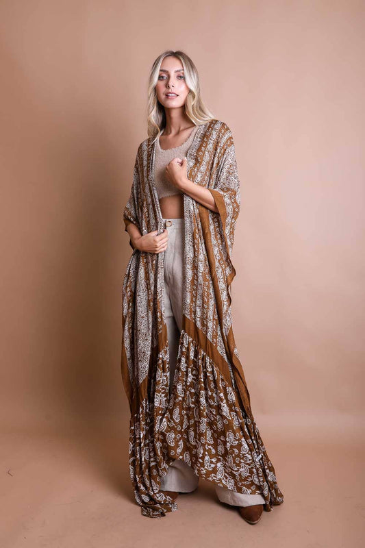 Paisley Drape Kimono