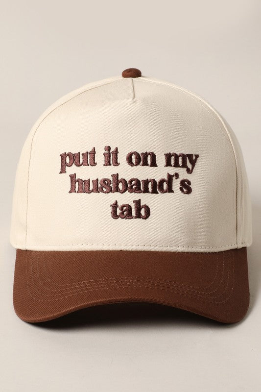 "Put It On My Husband's Tab" Trucker Hat