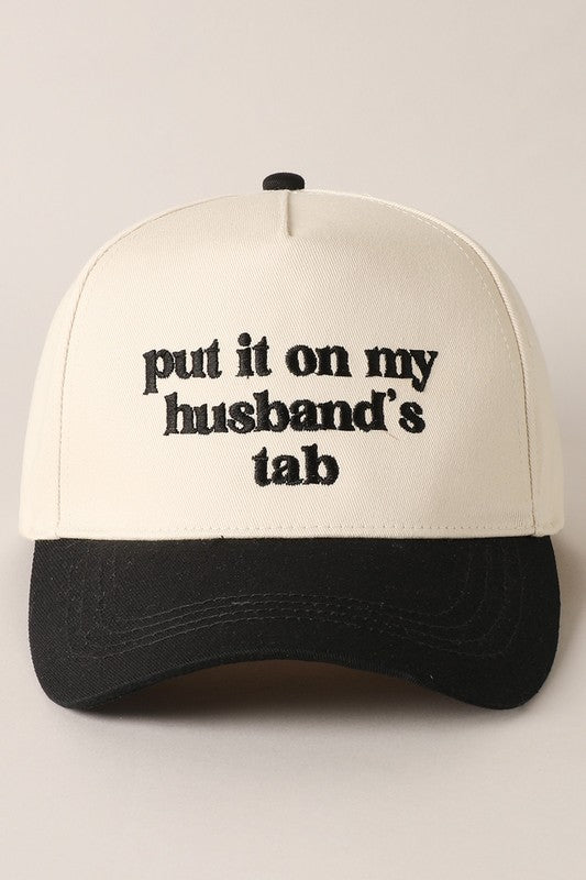 "Put It On My Husband's Tab" Trucker Hat