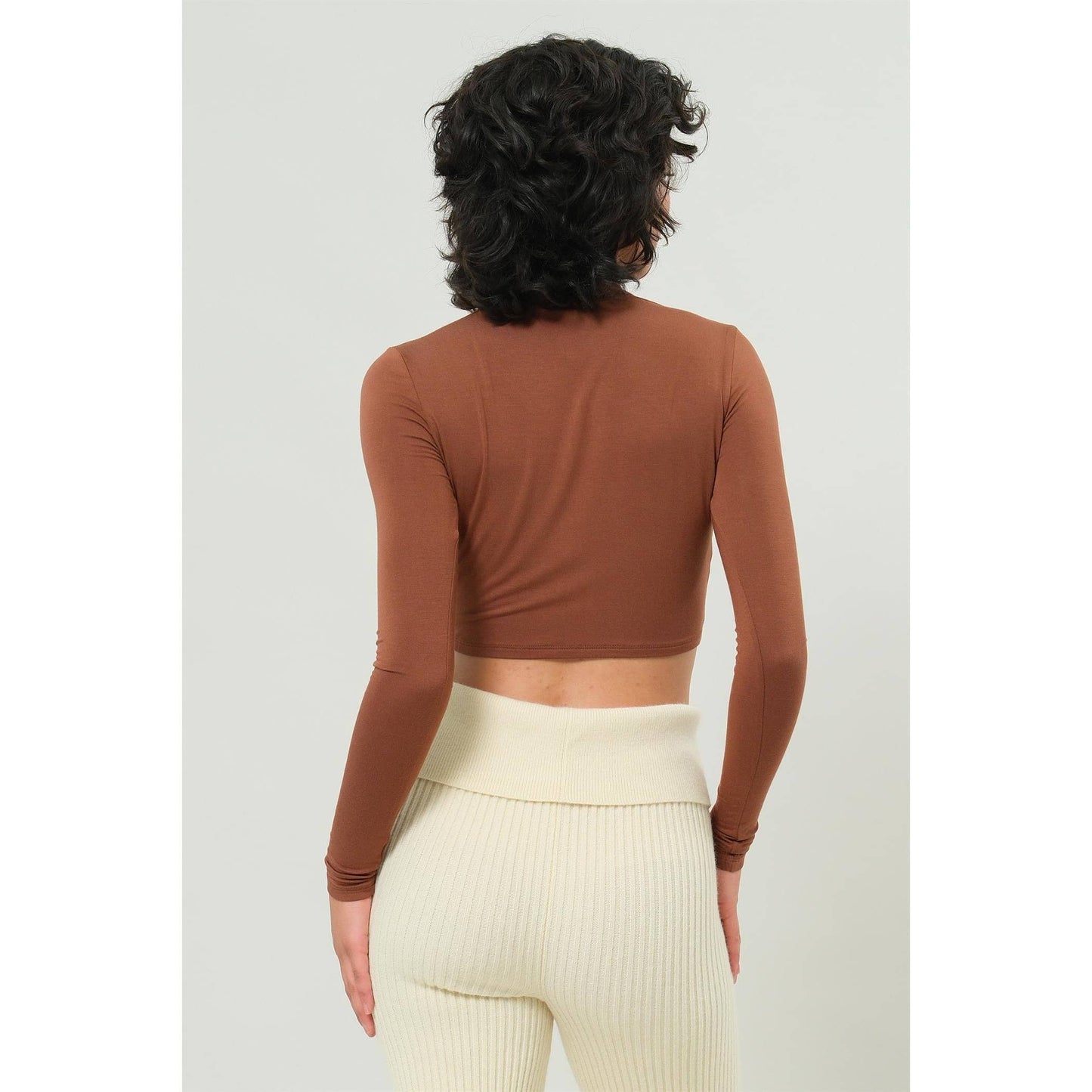 Long Sleeve Turtleneck Crop Top