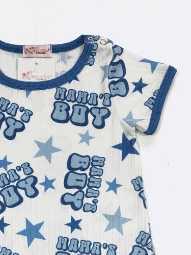 Mama's Boy Blue Boy Romper