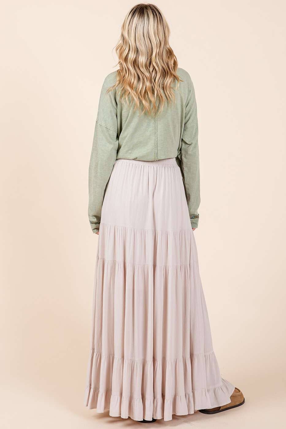 Tiered Flowy Maxi Skirt