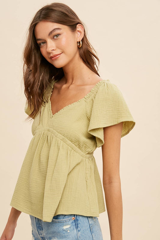 Cotton Muslim Babydoll Blouse