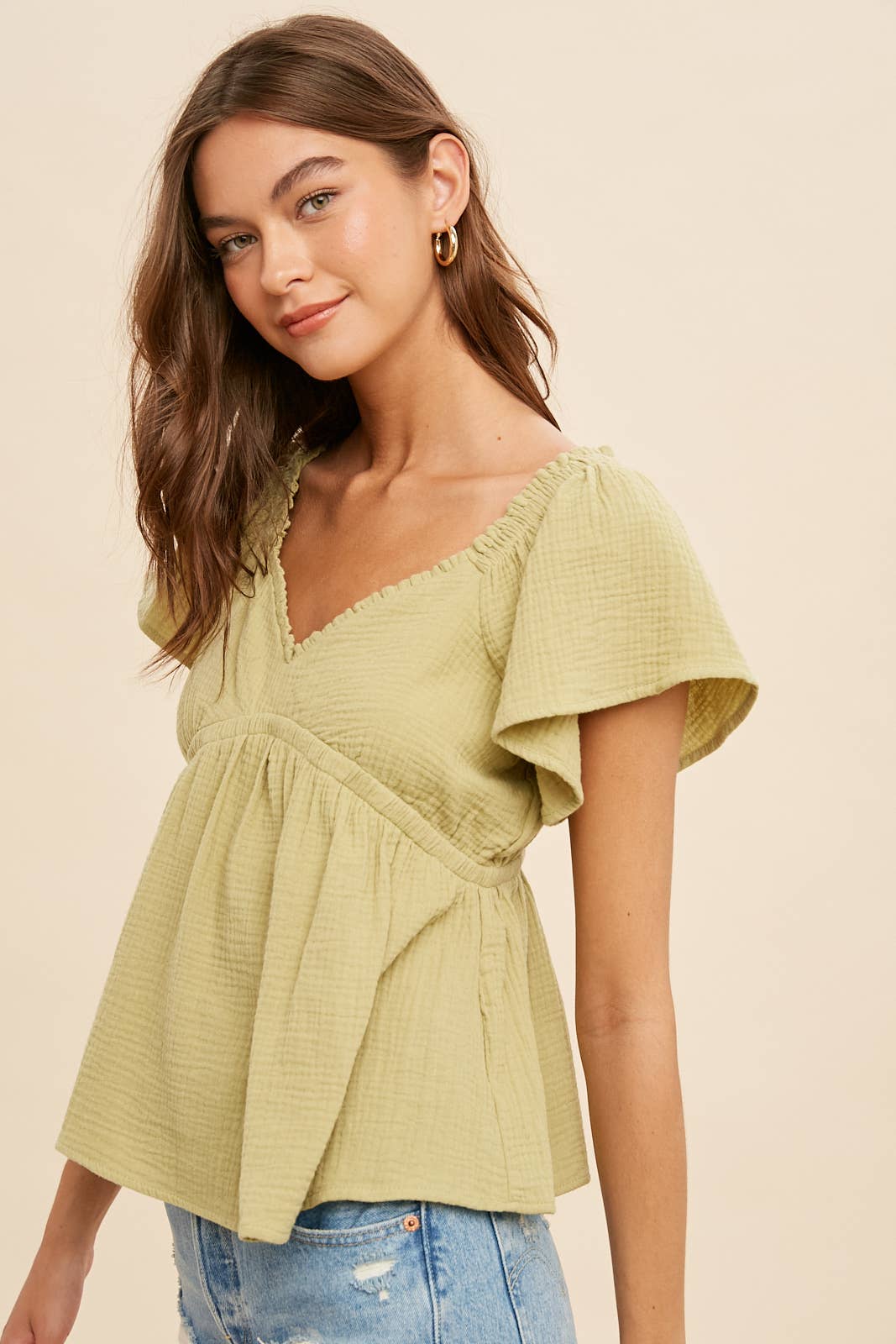 Cotton Muslim Babydoll Blouse