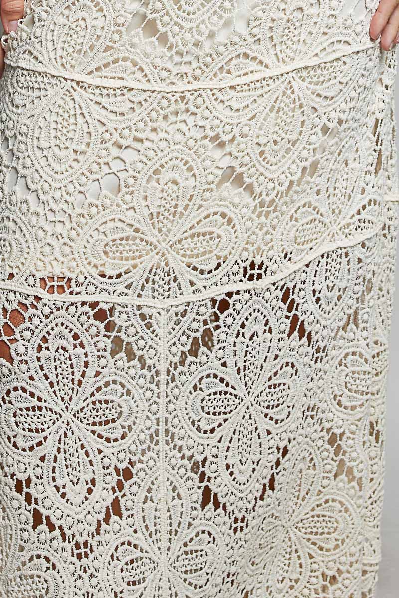 Crochet various knit patterns skirt