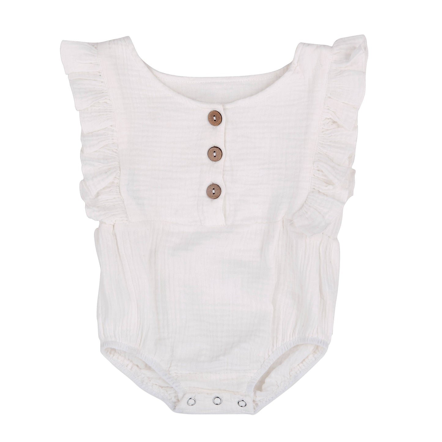 White Baby Romper