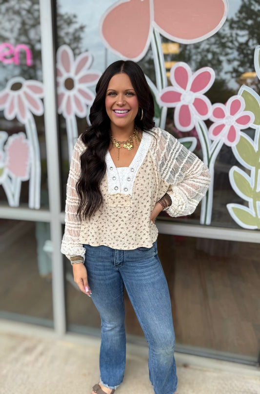 Lace Long Sleeve Top