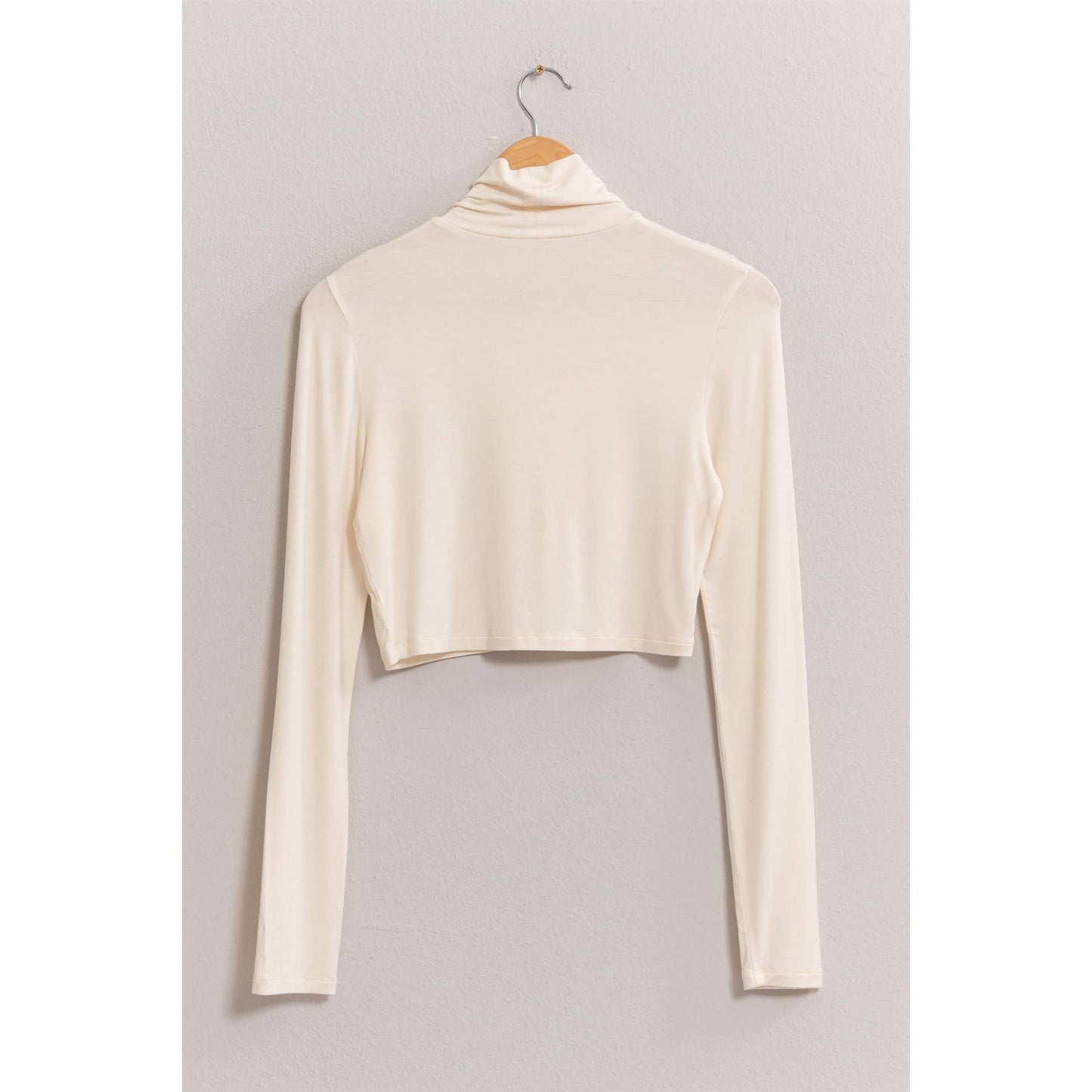 Long Sleeve Turtleneck Crop Top