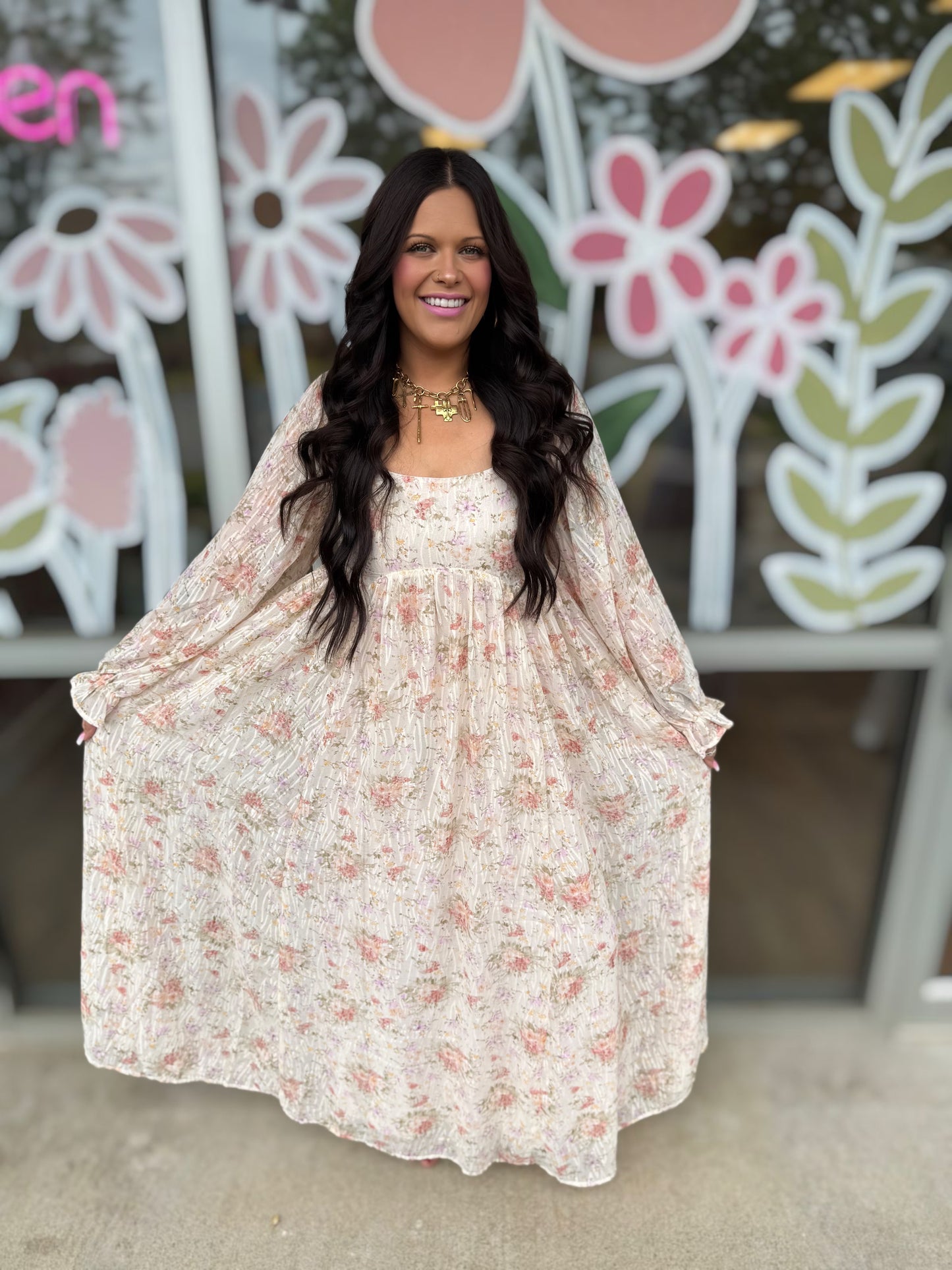 Floral Flare Maxi Dress