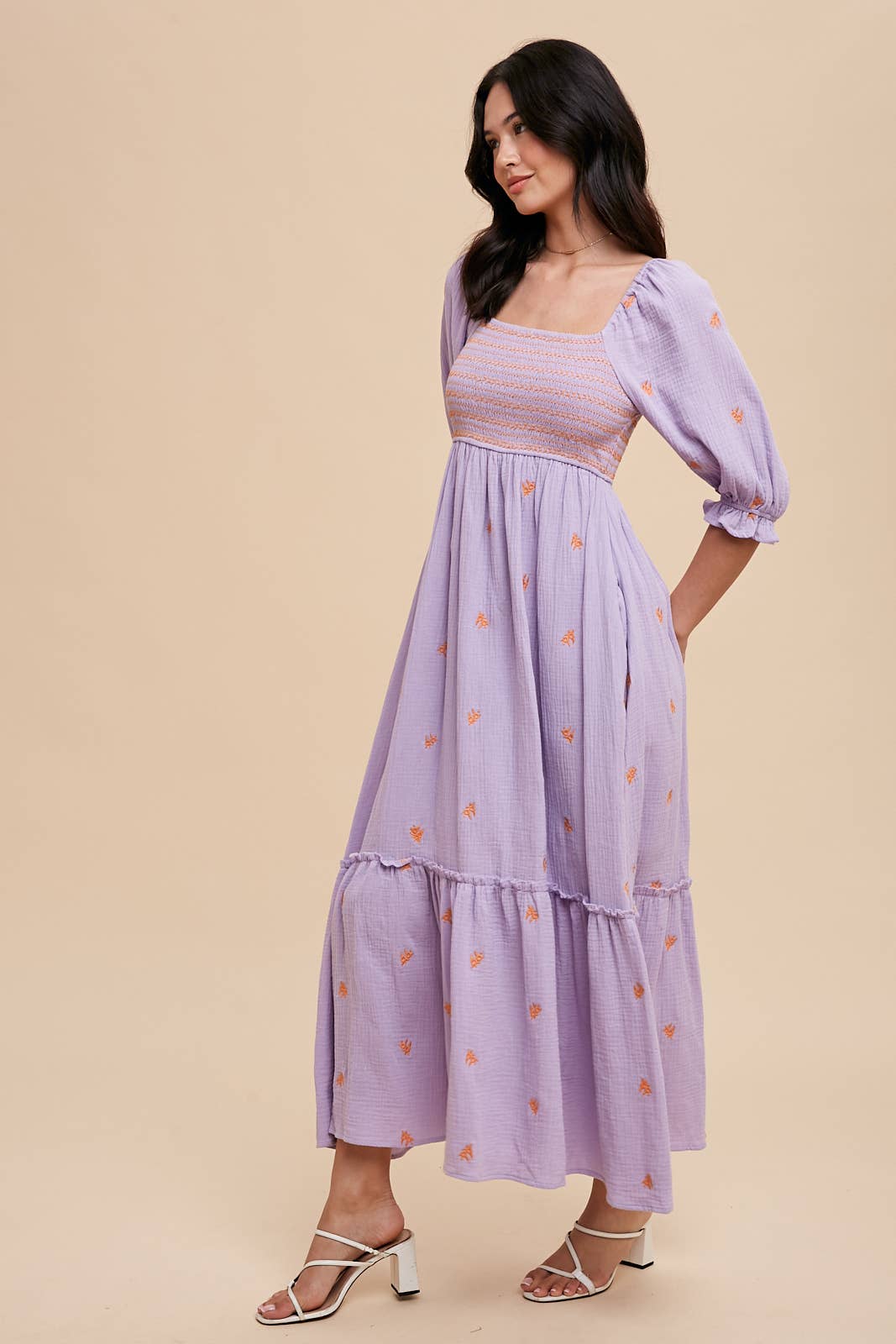 Embroidered Cotton Gauze Smocked Dress Untamed Grace Embroidered Cotton Gauze Smocked Dress Untamed Grace