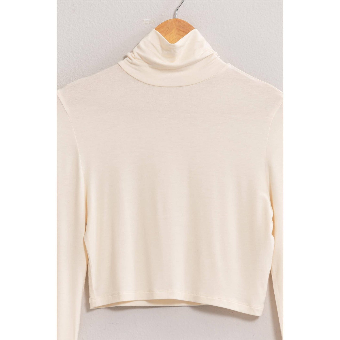 Long Sleeve Turtleneck Crop Top
