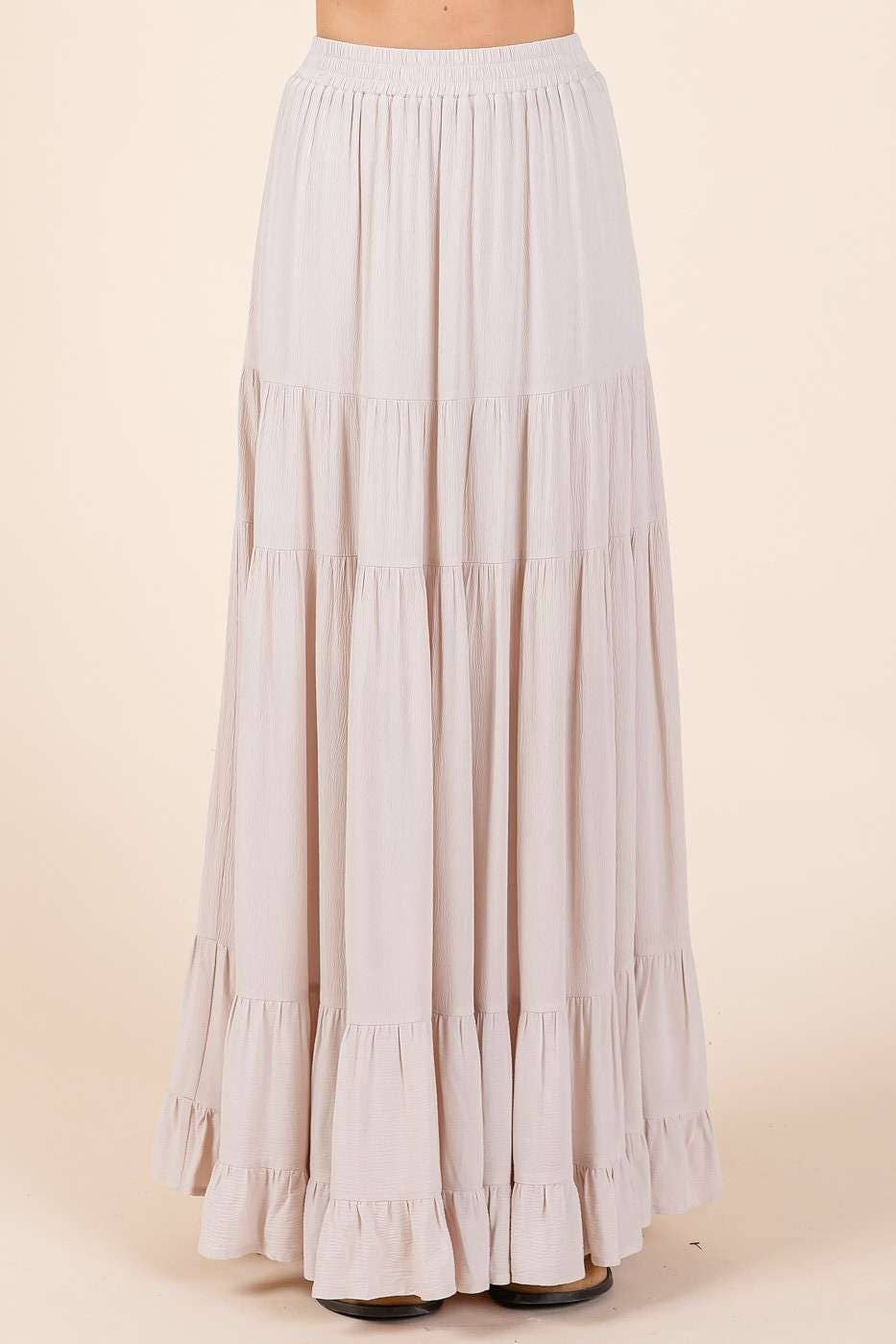 Tiered Flowy Maxi Skirt