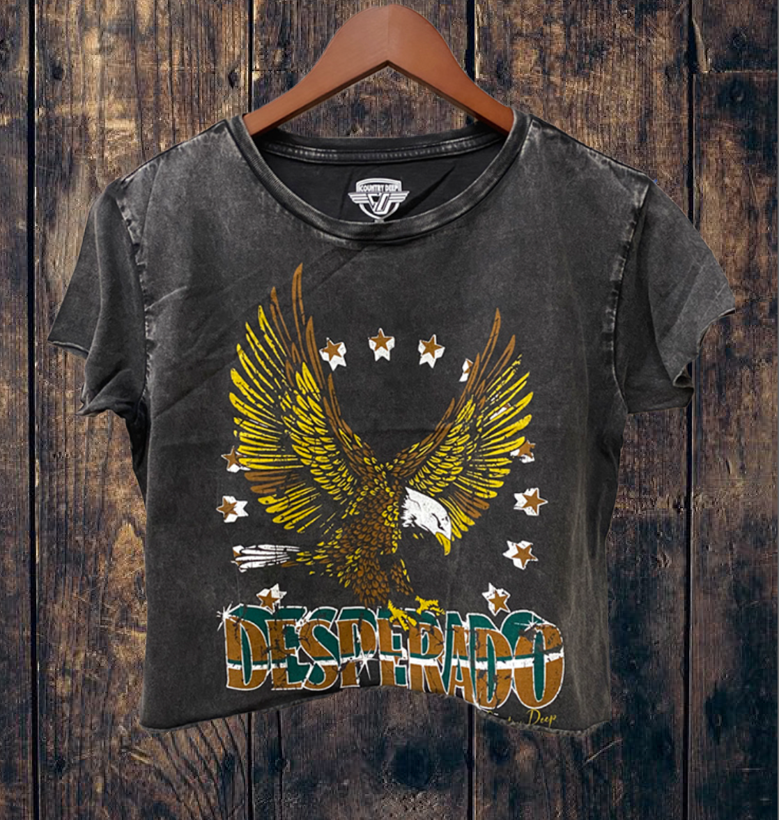 Desperado regular Cropped Acid wash T-shirt