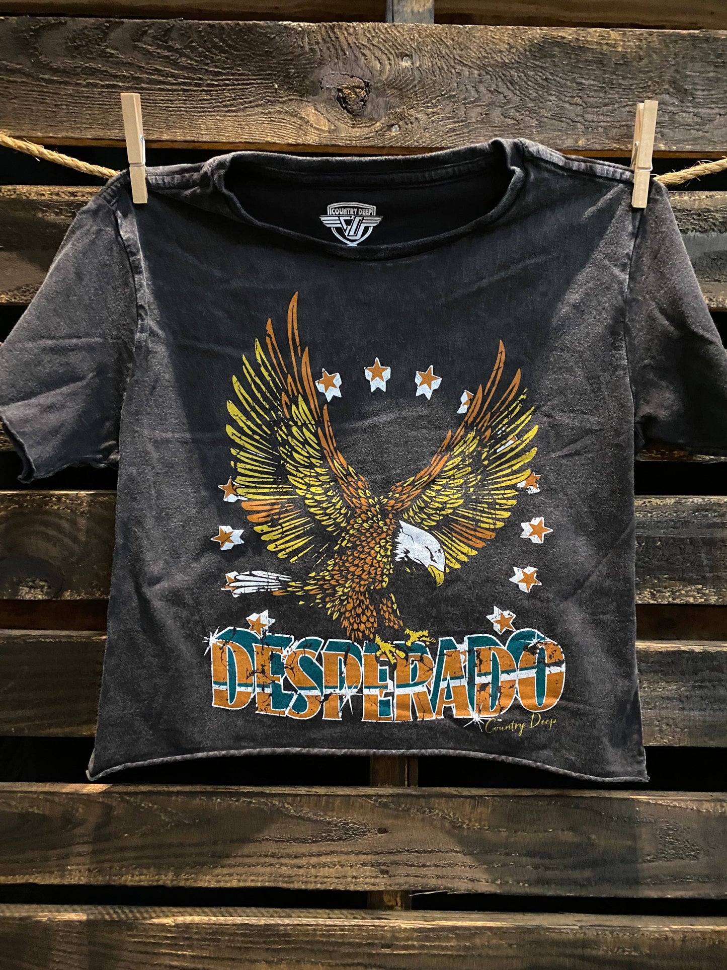 Desperado regular Cropped Acid wash T-shirt