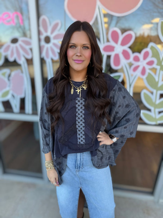 Black Peace Patch Shirt