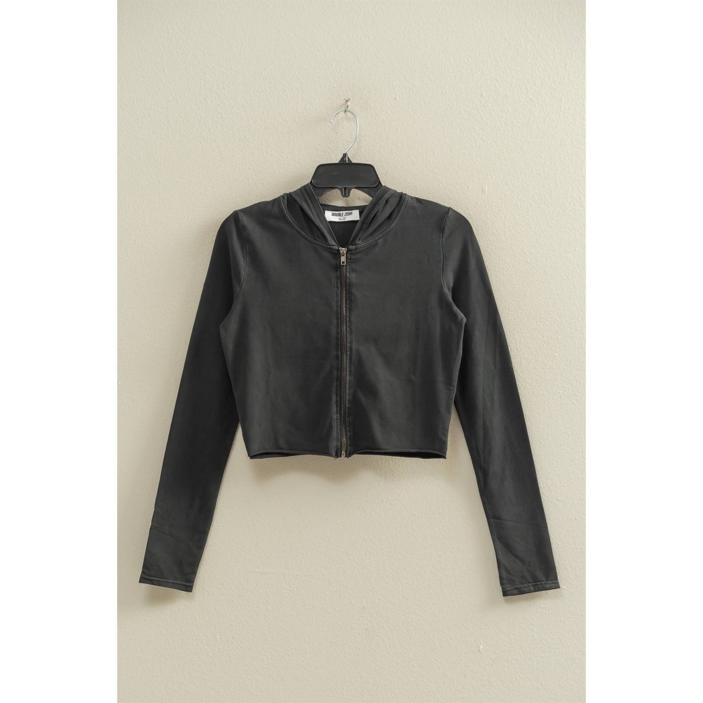 Zip Up Cropped Hoodie