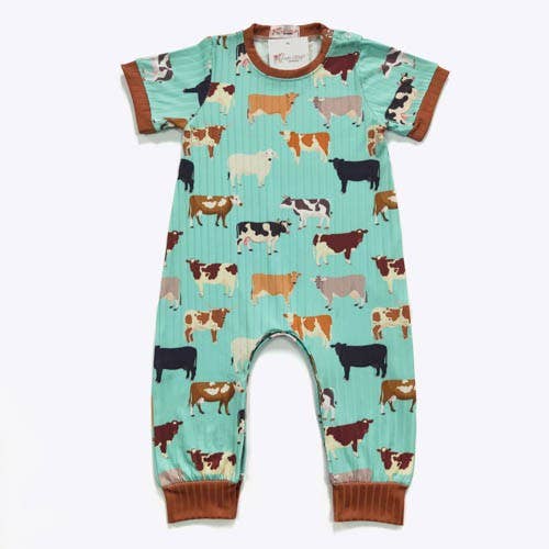 Aqua Cattle SS Boy Romper